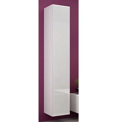 Balta mat (korpus)/balta blizgi (priekis) vitrina pełna 180 Balta mat (korpus)/balta blizgi (priekis) vitrina pełna 180
