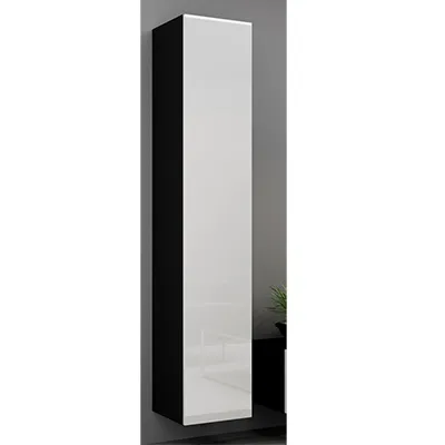 Juoda mat (korpus)/balta blizgi (priekis) vitrina pełna 180 Juoda mat (korpus)/balta blizgi (priekis) vitrina pełna 180