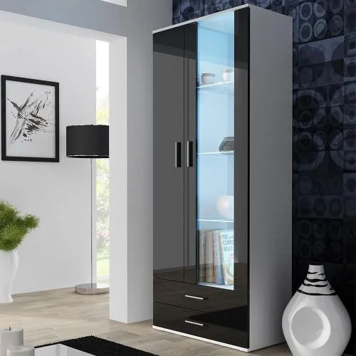 Vitryna soho s6 korpusas balta mat priekis juoda blizgi Vitryna soho s6 korpusas balta mat priekis juoda blizgi